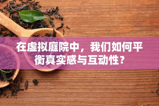 在虚拟庭院中，我们如何平衡真实感与互动性？