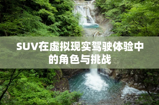 SUV在虚拟现实驾驶体验中的角色与挑战