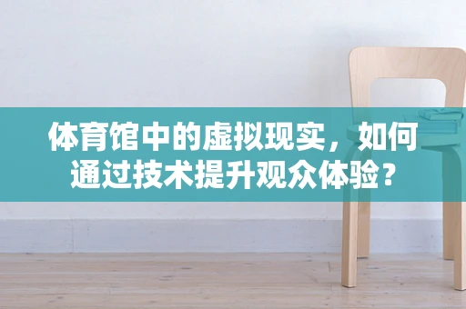 体育馆中的虚拟现实，如何通过技术提升观众体验？