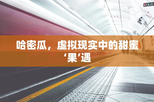 哈密瓜，虚拟现实中的甜蜜‘果’遇