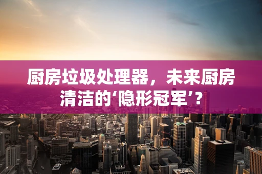 厨房垃圾处理器，未来厨房清洁的‘隐形冠军’？