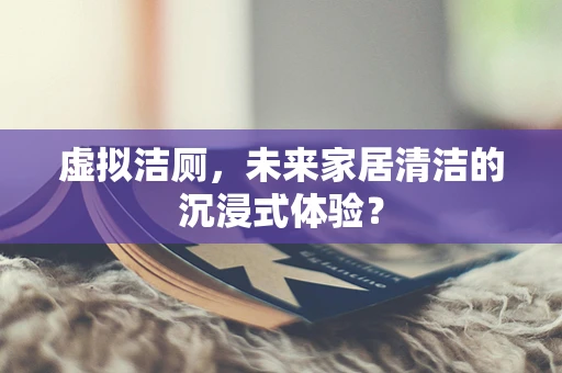 虚拟洁厕，未来家居清洁的沉浸式体验？