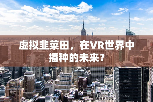 虚拟韭菜田，在VR世界中播种的未来？