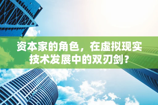 资本家的角色，在虚拟现实技术发展中的双刃剑？