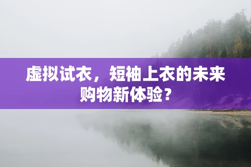 虚拟试衣，短袖上衣的未来购物新体验？