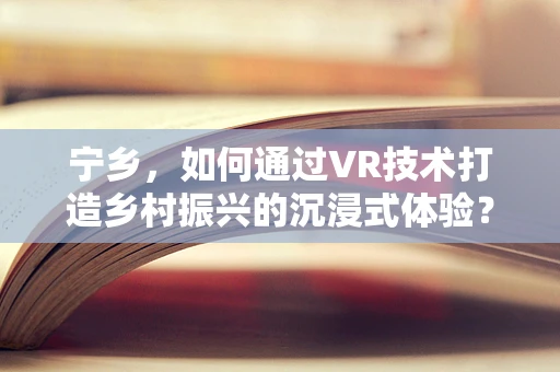 宁乡，如何通过VR技术打造乡村振兴的沉浸式体验？
