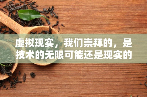 虚拟现实，我们崇拜的，是技术的无限可能还是现实的逃逸？