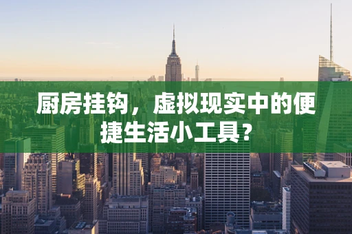 厨房挂钩，虚拟现实中的便捷生活小工具？