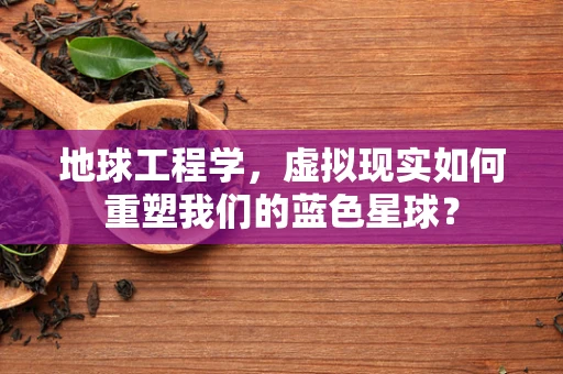 地球工程学，虚拟现实如何重塑我们的蓝色星球？