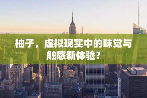 柚子，虚拟现实中的味觉与触感新体验？
