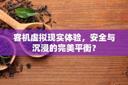 客机虚拟现实体验，安全与沉浸的完美平衡？