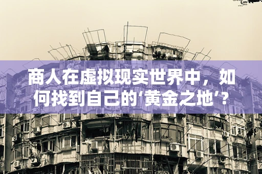 商人在虚拟现实世界中，如何找到自己的‘黄金之地’？