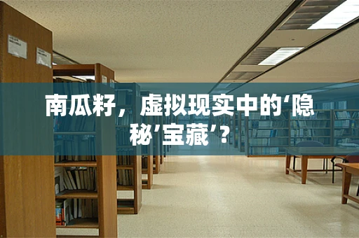 南瓜籽，虚拟现实中的‘隐秘’宝藏’？