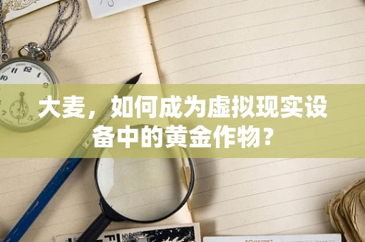 大麦，如何成为虚拟现实设备中的黄金作物？